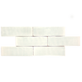 Andana 2x8 Subway Bone White Glossy Ceramic Loose Tile - Box of 5.4 Sq Ft