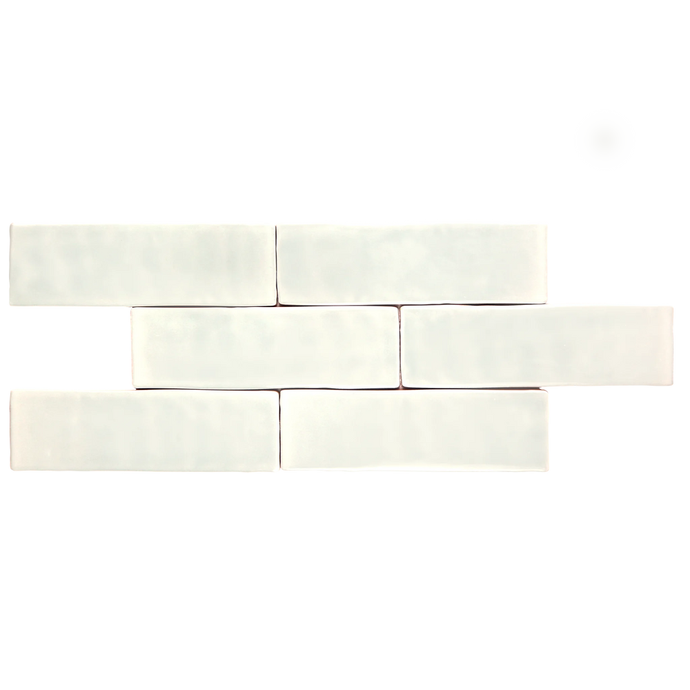 Andana 2x8 Subway Bone White Glossy Ceramic Loose Tile - Box of 5.4 Sq Ft