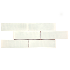 Andana 2x8 Subway Bone White Glossy Ceramic Loose Tile - Box of 5.4 Sq Ft