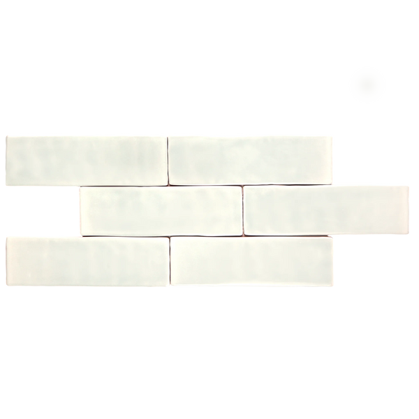 Andana 2x8 Subway Bone White Glossy Ceramic Loose Tile - Box of 5.4 Sq Ft