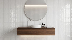 Andana 2x8 Subway Classic White Glossy Ceramic Loose Tile - Box of 5.4 Sq Ft