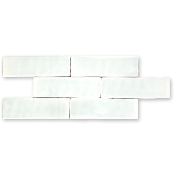 Andana 2x8 Subway Classic White Glossy Ceramic Loose Tile - Box of 5.4 Sq Ft