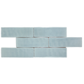 Andana 2x8 Subway Ice Blue Glossy Ceramic Loose Tile - Box of 5.4 Sq Ft