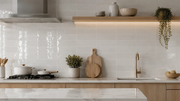 Andana 2x8 Subway Light Grey Glossy Ceramic Loose Tile - Box of 5.4 Sq Ft