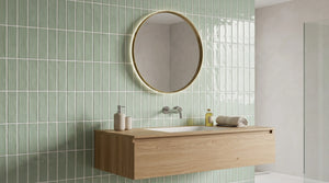 Andana 2x8 Subway Mint Green Glossy Ceramic Loose Tile - Box of 5.4 Sq Ft