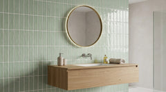 Andana 2x8 Subway Mint Green Glossy Ceramic Loose Tile - Box of 5.4 Sq Ft - Sample