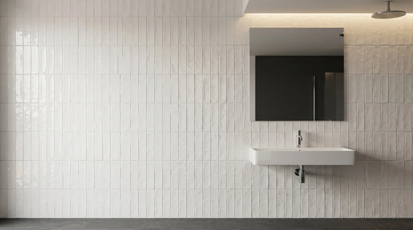 Andana 3x12 Subway Bone White Glossy Ceramic Loose Tile - Box of 5.4 Sq Ft