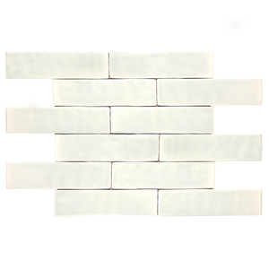 Andana 3x12 Subway Bone White Glossy Ceramic Loose Tile - Box of 5.4 Sq Ft