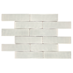 Andana 3x12 Subway Light Grey Glossy Ceramic Loose Tile - Box of 5.4 Sq Ft