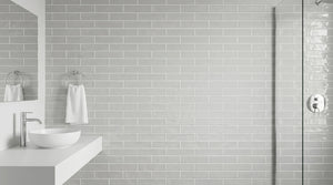 Andana 3x12 Subway Light Grey Glossy Ceramic Loose Tile - Box of 5.4 Sq Ft