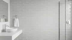 Andana 3x12 Subway Light Grey Glossy Ceramic Loose Tile - Box of 5.4 Sq Ft - Sample