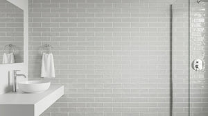 Andana 3x12 Subway Light Grey Glossy Ceramic Loose Tile - Box of 5.4 Sq Ft - Sample