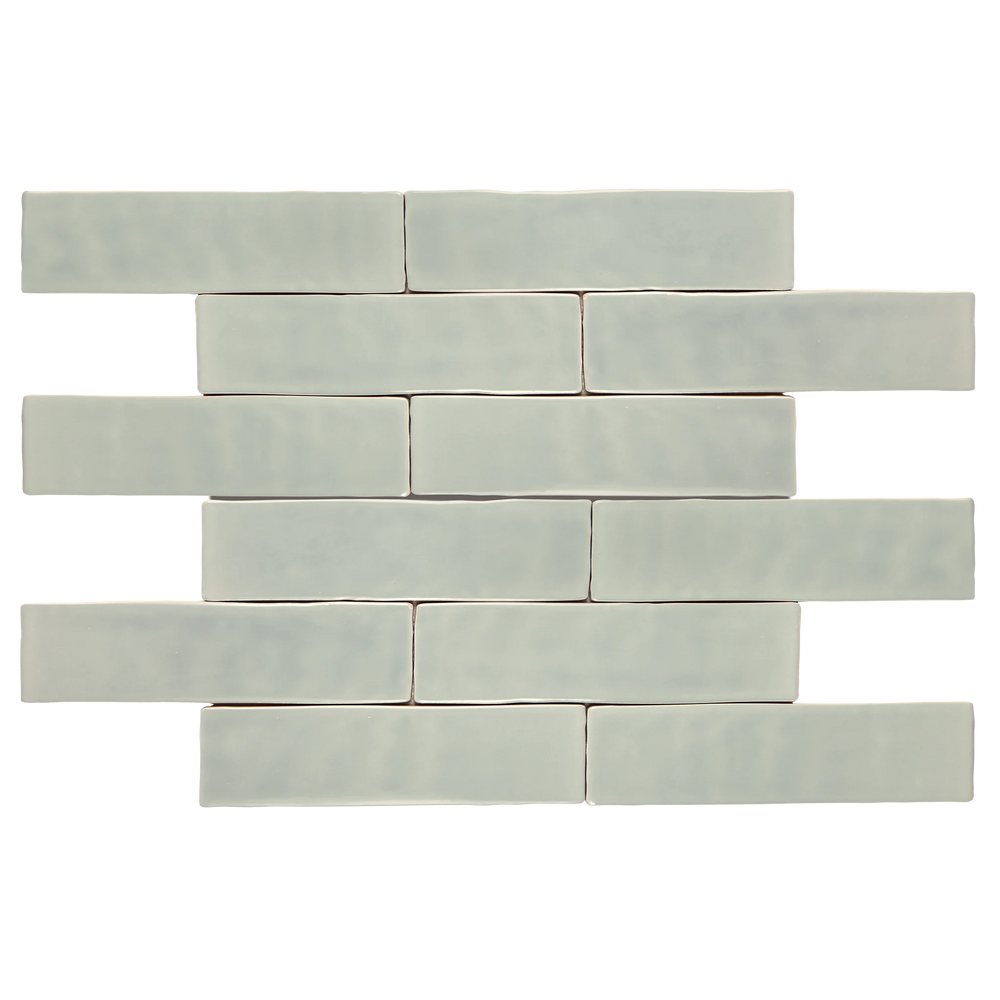 Andana 3x12 Subway Mint Green Glossy Ceramic Loose Tile - Box of 5.4 Sq Ft