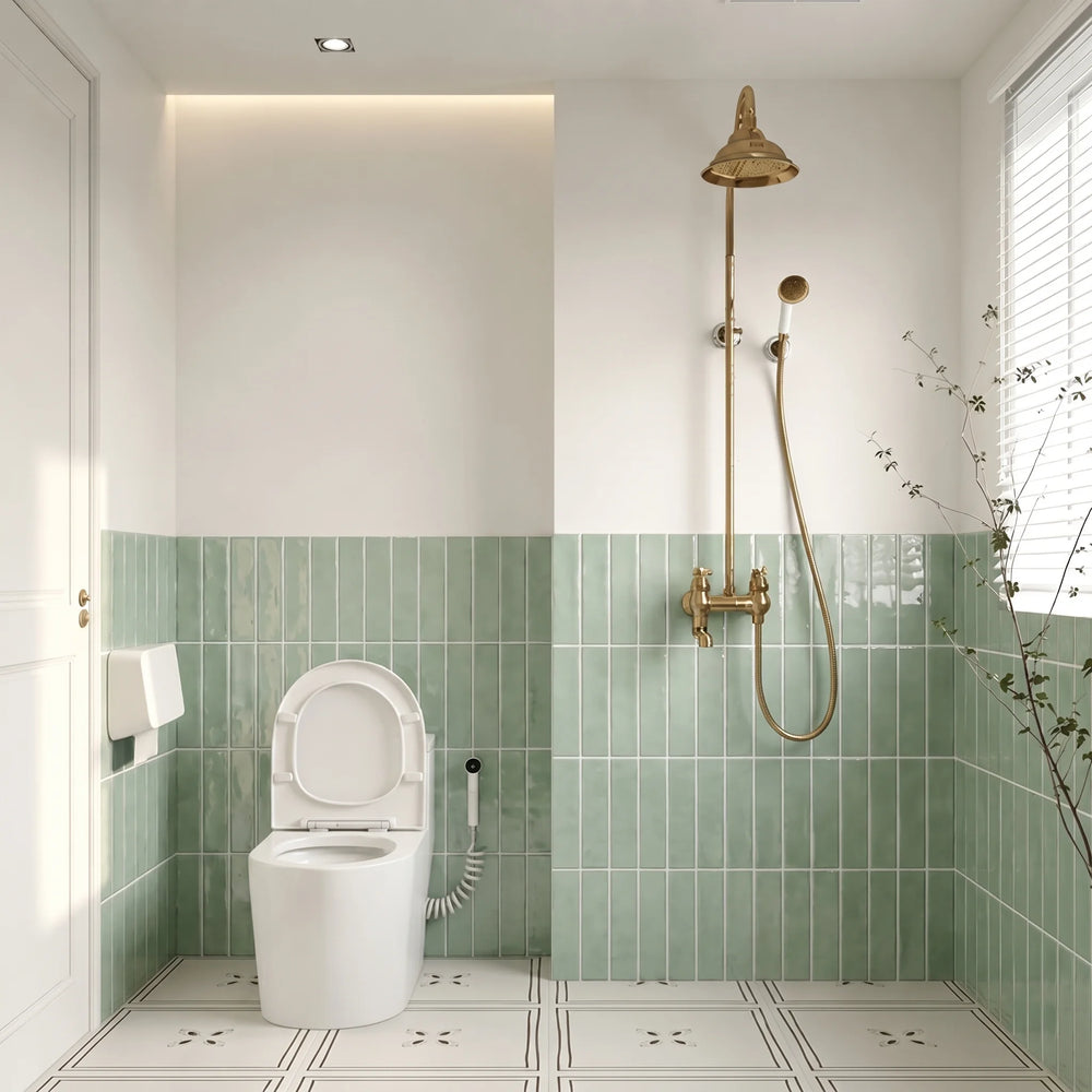 Andana 3x12 Subway Mint Green Glossy Ceramic Loose Tile - Box of 5.4 Sq Ft