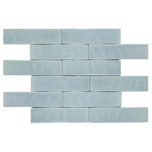 Andana 3x12 Subway Ice Blue Glossy Ceramic Loose Tile - Box of 5.4 Sq Ft