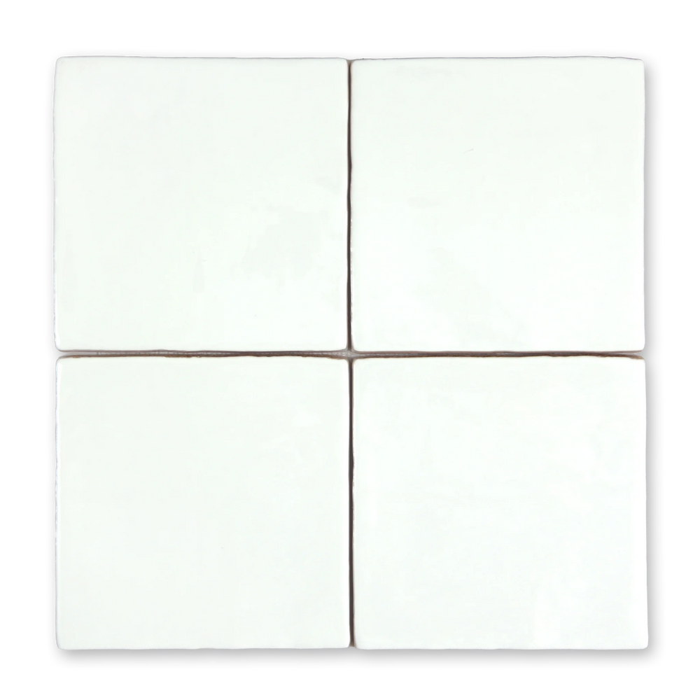Andana 5x5 Subway Classic White Glossy Ceramic Loose Tile - Box of 6 Sq Ft