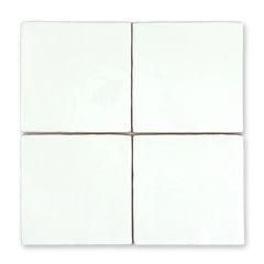 Andana 5x5 Subway Classic White Glossy Ceramic Loose Tile - Box of 6 Sq Ft