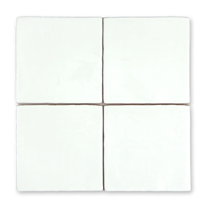 Andana 5x5 Subway Classic White Glossy Ceramic Loose Tile - Box of 6 Sq Ft