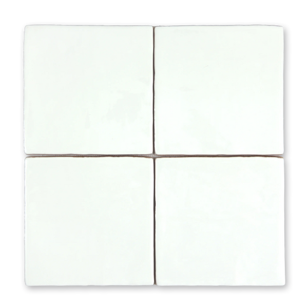Andana 5x5 Subway Classic White Glossy Ceramic Loose Tile - Box of 6 Sq Ft