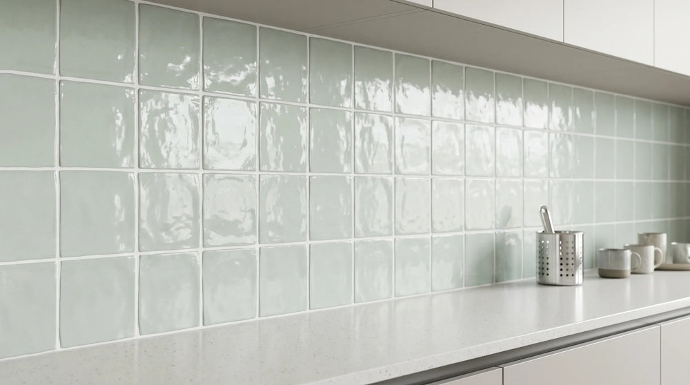 Andana 5x5 Subway Light Grey Ceramic Loose Tile - Box of 6 Sq Ft - Sample