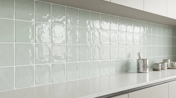 Andana 5x5 Subway Light Grey Ceramic Loose Tile - Box of 6 Sq Ft - Sample