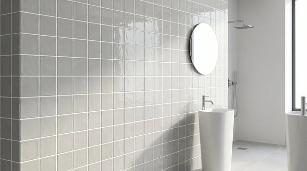 Andana 5x5 Subway Light Grey Ceramic Loose Tile - Box of 6 Sq Ft