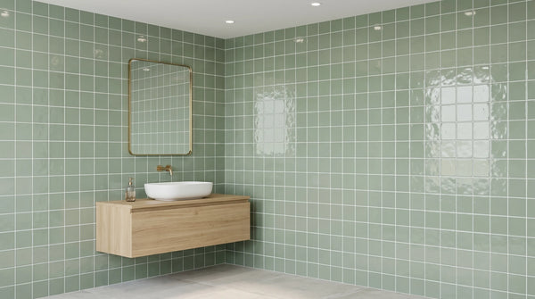 Andana 5x5 Subway Mint Green Ceramic Tile - Box of 6 Sq Ft