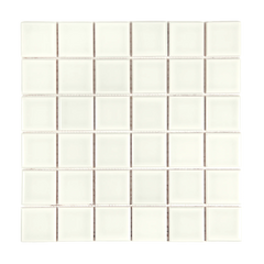 Andana 2x2 Square Bone White Ceramic Mosaic Tile - 12" x 12"
