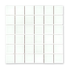 Andana 2x2 Square Classic White Ceramic Mosaic Tile - 12" x 12"