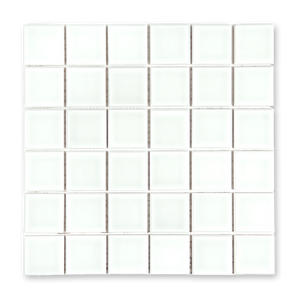Andana 2x2 Square Classic White Ceramic Mosaic Tile - 12" x 12"