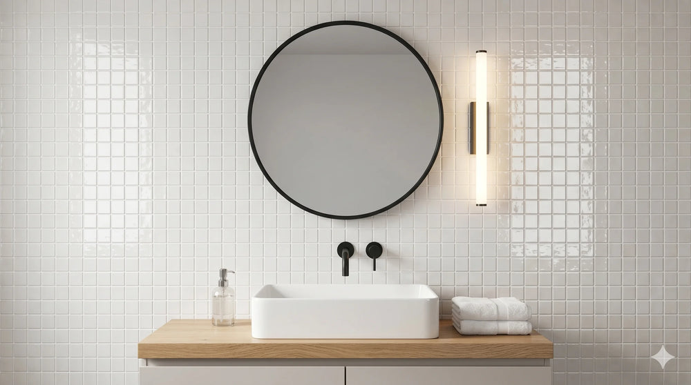 Andana 2x2 Square Classic White Ceramic Mosaic Tile - 12" x 12"