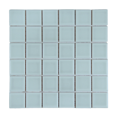 Andana 2x2 Square Ice Blue Ceramic Mosaic Tile - 12" x 12"