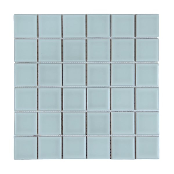 Andana 2x2 Square Ice Blue Ceramic Mosaic Tile - 12" x 12"
