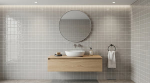 Andana 2x2 Square Light Grey Ceramic Mosaic Tile - 12" x 12"