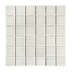Andana 2x2 Square Light Grey Ceramic Mosaic Tile - 12" x 12"