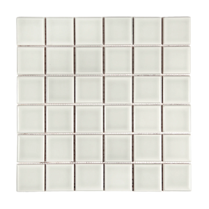 Andana 2x2 Square Light Grey Ceramic Mosaic Tile - 12" x 12"