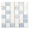 Aurora 2x2 Square Sky Blue Marble Mosaic Tile - 12