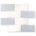 Aurora 3x6 Subway Sky Blue Marble Mosaic Tile - 12