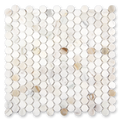 Aurora Penny Round Calacatta Gold Marble Mosaic Tile - 11.6