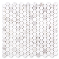 Aurora Penny Round Calacatta Grey Marble Mosaic Tile - 11.6