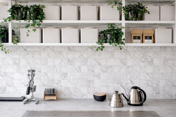 Aurora 2x2 Square Calacatta Grey Marble Mosaic Tile - 12" x 12"