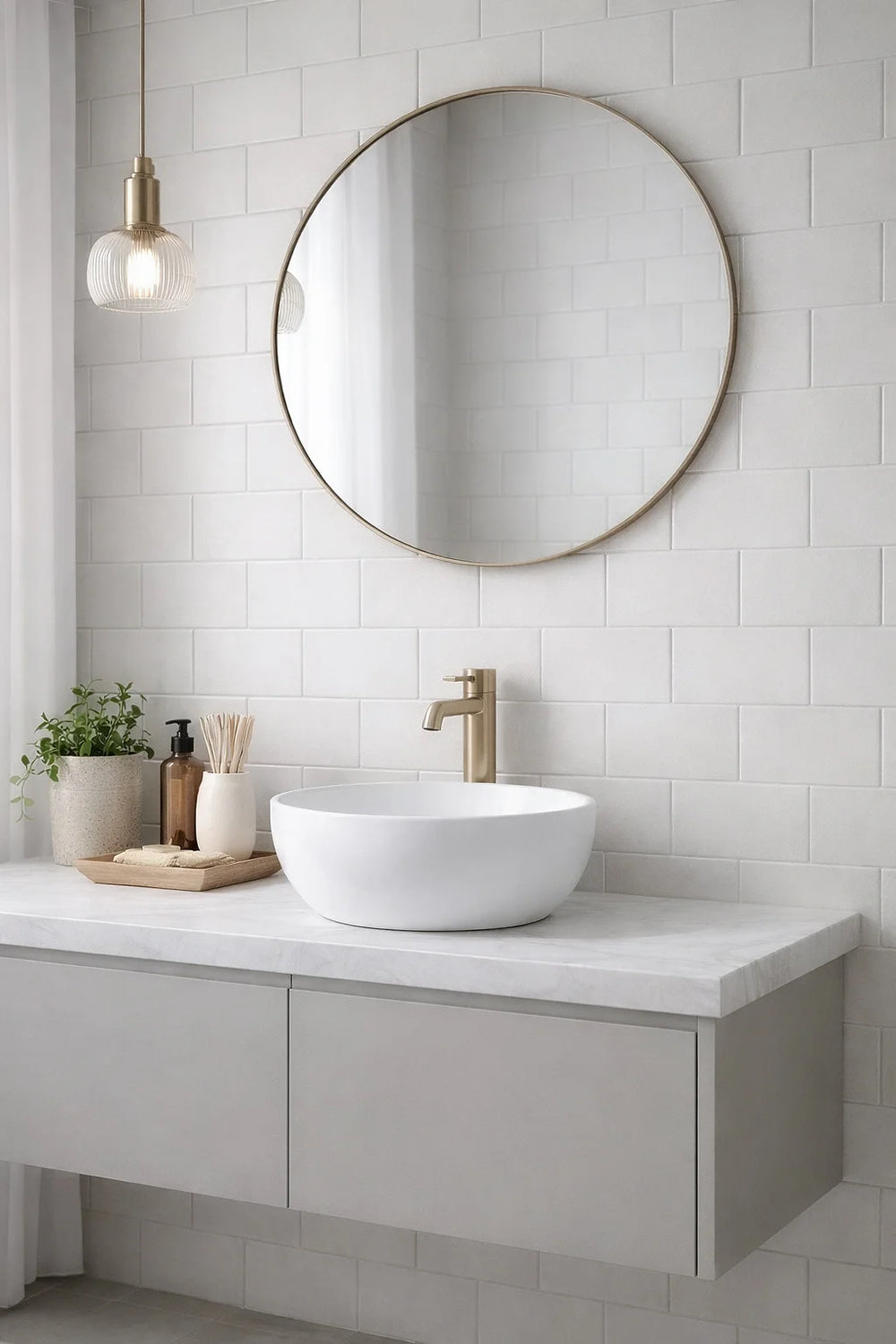 Aurora 3x6 Subway Frost White Marble Mosaic Tile - 12" x 12"