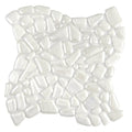 Driftglass Pebble Hot Glass Opaque White Mosaic Wall Tile - 11.5
