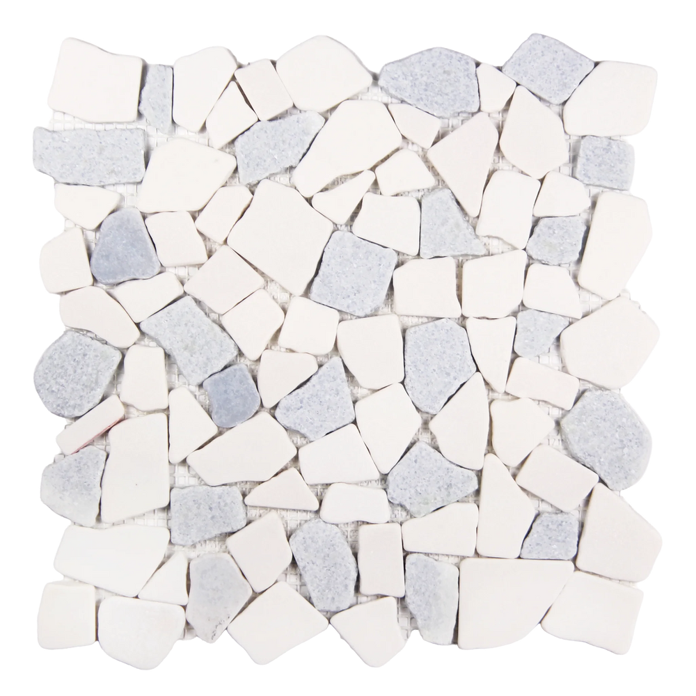 Earthisan Sliced Stone Sky Blue Mosaic Tile – 12" x 12"