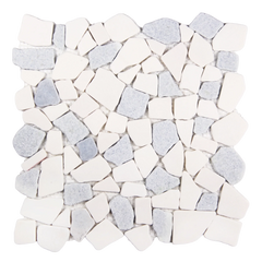 Earthisan Sliced Stone Sky Blue Mosaic Tile – 12" x 12"