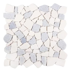 Earthisan Sliced Stone Sky Blue Mosaic Tile – 12" x 12"
