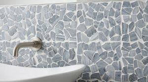 Earthisan Sliced Stone Graphite Grey Mosaic Tile – 12" x 12"