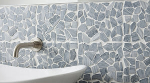 Earthisan Sliced Stone Graphite Grey Mosaic Tile – 12" x 12" - Sample
