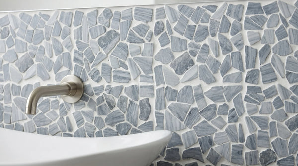 Earthisan Sliced Stone Graphite Grey Mosaic Tile – 12" x 12" - Sample