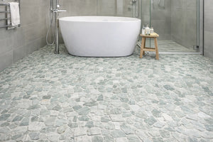 Earthisan Sliced Stone Sage Green Mosaic Tile – 12" x 12"